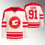Calgary Flames #91 Nazem Kadri 2023 Cream Classic Primegreen Stitched Jersey