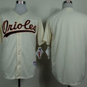 Orioles Blank Cream 1954 Turn Back The Clock Stitched Jersey