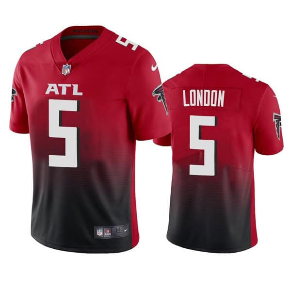 Atlanta Falcons #5 Drake London Red Black Vapor Untouchable Limited Stitched Jersey