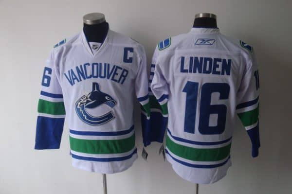 Canucks #16 Trevor Linden White Stitched Jersey