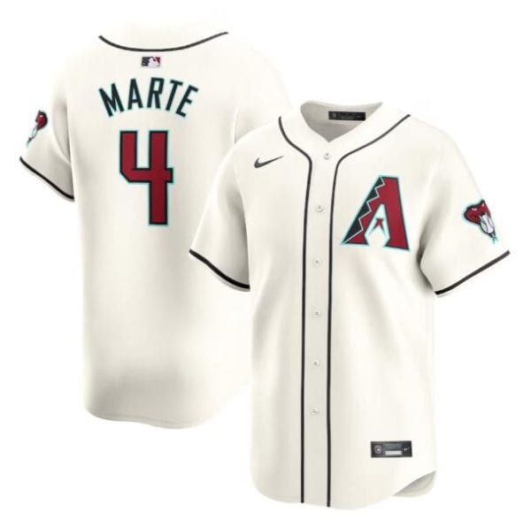 Arizona Diamondbacks #4 Ketel Marte 2023 24 Cream Cool Base Stitched Jersey