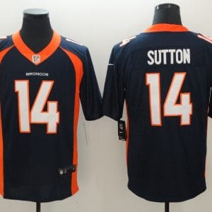 Broncos #14 Courtland Sutton Navy Blue Vapor Untouchable Limited Stitched Jersey