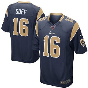 Los Angeles Rams 100th #16 Jared Goff Navy Blue Vapor Untouchable Limited Stitched Jersey
