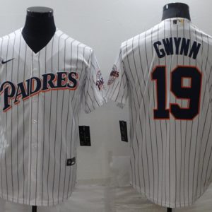 San Diego Padres #19 Tony Gwynn White Cool Base Stitched Jersey