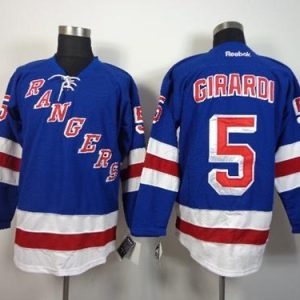 Rangers #5 Dan Girardi Blue Home Stitched Jersey