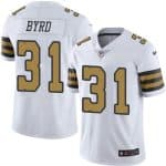 Saints #31 Jairus Byrd White Stitched Limited Rush Nike Jersey