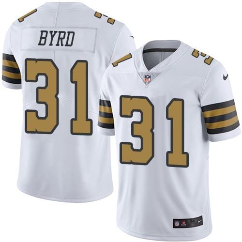 Saints #31 Jairus Byrd White Stitched Limited Rush Nike Jersey