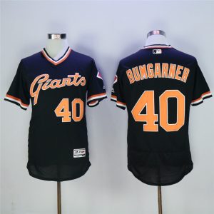San Francisco Giants #40 Madison Bumgarner Black Cool Base Cooperstown Collection Player Stitched Jersey