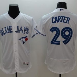 Blue Jays #29 Joe Carter White Flexbase Authentic Collection Stitched Jersey