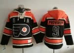 Flyers #9 Ivan Provorov Black Sawyer Hooded Sweatshirt Stitched Jersey