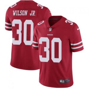 San Francisco 49ers #30 Jeff Wilson Jr. Red Vapor Untouchable Limited Stitched Jersey