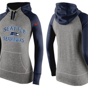 Nike Seattle Seahawks Performance Hoodie Grey Dark Blue_2