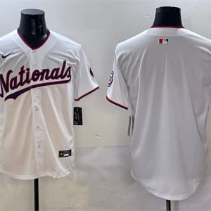 Washington Nationals Blank White Limited Stitched Jersey