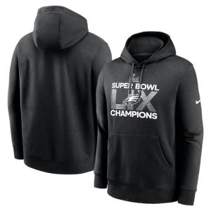 Philadelphia Eagles Black 2025 Super Bowl LIX Champions Supplemental Pullover Hoodie