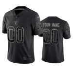 Las Vegas Raiders Customized Custom Black Reflective Limited Stitched Football Jersey