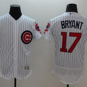 Cubs #17 Kris Bryant White Fashion Stars Stripes Flexbase Authentic Stitched Jersey