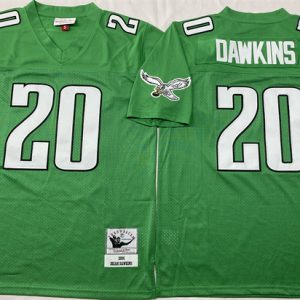 Philadelphia Eagles #20 Brian Dawkins Kelly Green Throwback Stitched Football Jersey
