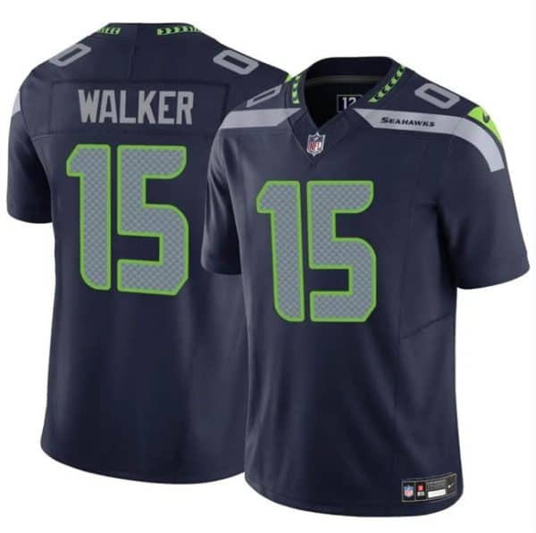 Seattle Seahawks #15 P.J. Walker Navy 2024 F.U.S.E Vapor Limited Stitched Jersey