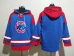 Chicago Cubs Blank Royal Red Ageless Must-Have Lace-Up Pullover Hoodie