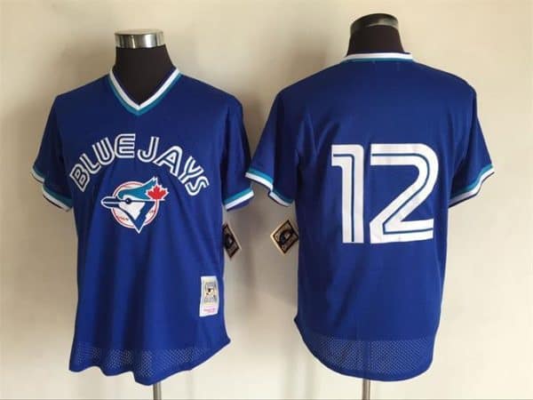 Toronto Blue Jays #12 Roberto Alomar Mitchell And Ness Royal Blue Throwback Stitched Jersey