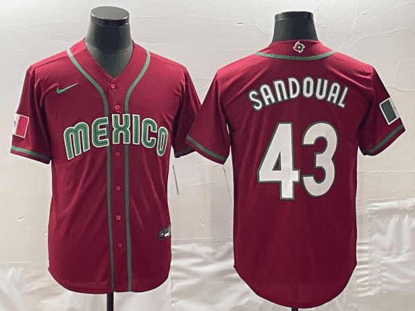 Mexico #43 Patrick Sandoval 2023 Red World Classic Stitched Jersey
