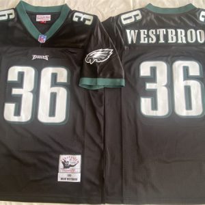 Philadelphia Eagles #36 Brian Westbrook Black Throwback Stitched Football Jersey