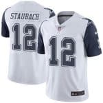 Dallas Cowboys #12 Roger Staubach White Stitched Jersey