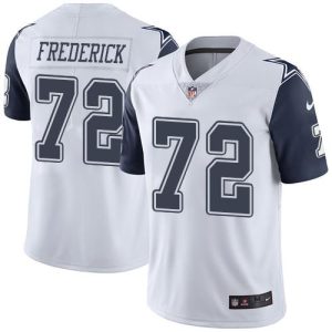 Cowboys #72 Travis Frederick White Stitched Limited Rush Nike Jersey
