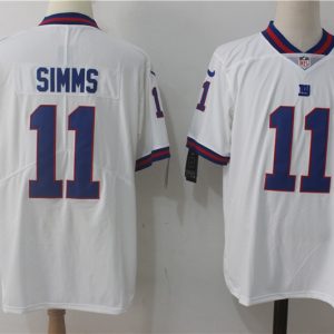 New York Giants #11 Phil Simms White Vapor Untouchable Limited Stitched Nike Jersey