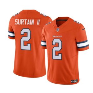 Denver Broncos #2 Pat Surtain II Orange 2023 F.U.S.E. Vapor Untouchable Stitched Jersey