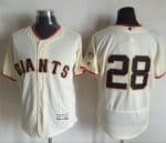 Giants #28 Buster Posey Cream Flexbase Authentic Collection Stitched Jersey