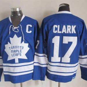 Maple Leafs #17 Wendel Clark Blue CCM Throwback Third Stitched Jersey
