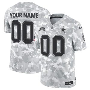 Dallas Cowboys Custom 2024 F.U.S.E Arctic Camo Salute To Service Limited Stitched Jersey