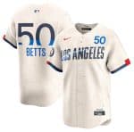 Brooklyn Dodgers #50 Mookie Betts Cream 2024 City Connect Limited Stitched Jersey