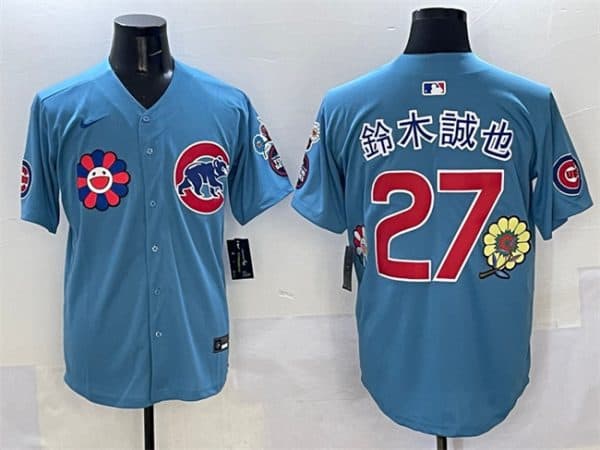 Chicago Cubs #27 âľÕÒ² Blue 2025 Tokyo Series 2nd Alternate Limited Stitched Jersey