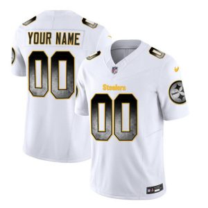 Pittsburgh Steelers Custom White 2023 F.U.S.E. Smoke Vapor Untouchable Limited Stitched Jersey