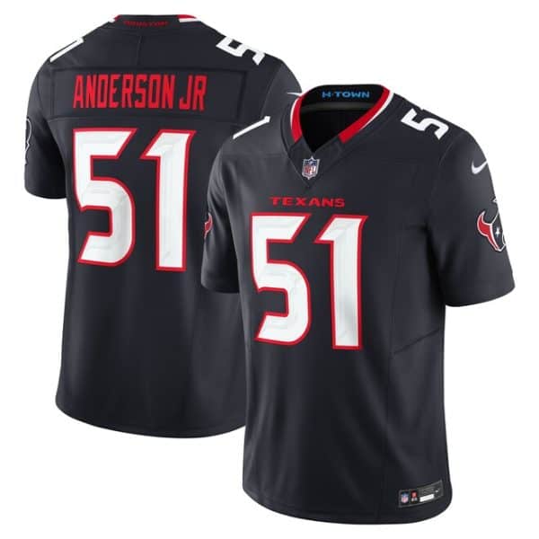 Custom Any name Houston Texans #51 Will Anderson Jr. Navy Vapor F.U.S.E. Limited Jersey Men Women Youth
