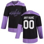 Washington Capitals Adidas Black Hockey Custom Practice NHL Stitched Jersey