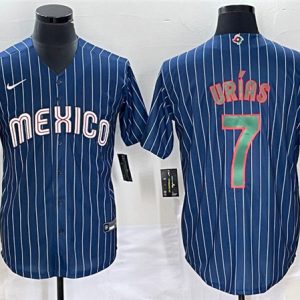 Mexico #7 Julio Ur¨ªas 2023 Navy World Classic Stitched Jersey