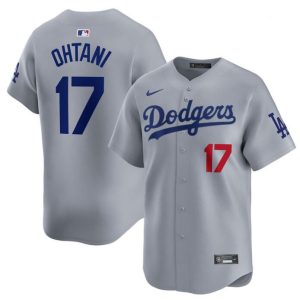 Los Angeles Dodgers #17 Shohei Ohtani Gray Alternate Limited Stitched Jersey