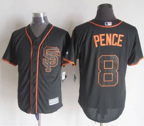 Giants #8 Hunter Pence Black Alternate New Cool Base Stitched Jersey