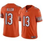 Chicago Bears #13 Keenan Allen Orange Vapor Stitched Jersey