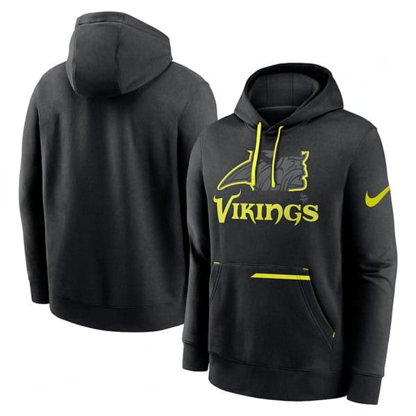 Minnesota Vikings Black Volt Pullover Hoodie