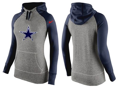 Nike Dallas Cowboys Performance Hoodie Grey Dark Blue_2