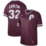 Philadelphia Phillies #32 Steve Carlton Maroon Cooperstown Collection Legend Stitched Jersey