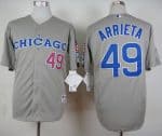 Cubs #49 Jake Arrieta Grey 1990 Turn Back The Clock Stitched Jersey