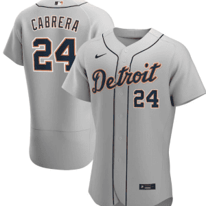 Detroit Tigers Grey #24 Miguel Cabrera Flex Base Stitched Jersey