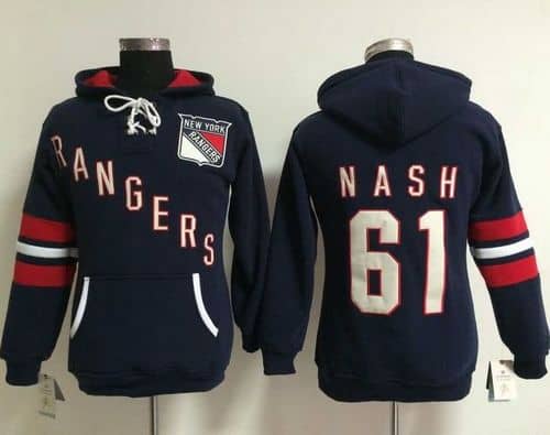 New York Rangers #61 Rick Nash Navy Blue Old Time Heidi NHL Hoodie