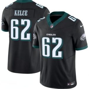 Philadelphia Eagles #62 Jason Kelce Black 2024 F.U.S.E. Vapor Untouchable Limited Football Stitched Jersey