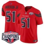 Houston Texans #51 Will Anderson Jr. Red F.U.S.E. 2024 AFC South Division Champions Vapor Limited Stitched Jersey